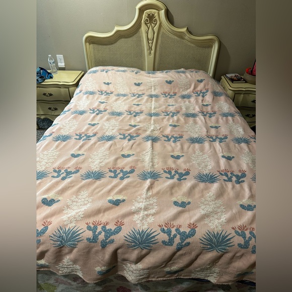 Vintage 1940s Bates Painted Desert Bedspread - Picture 1 of 11